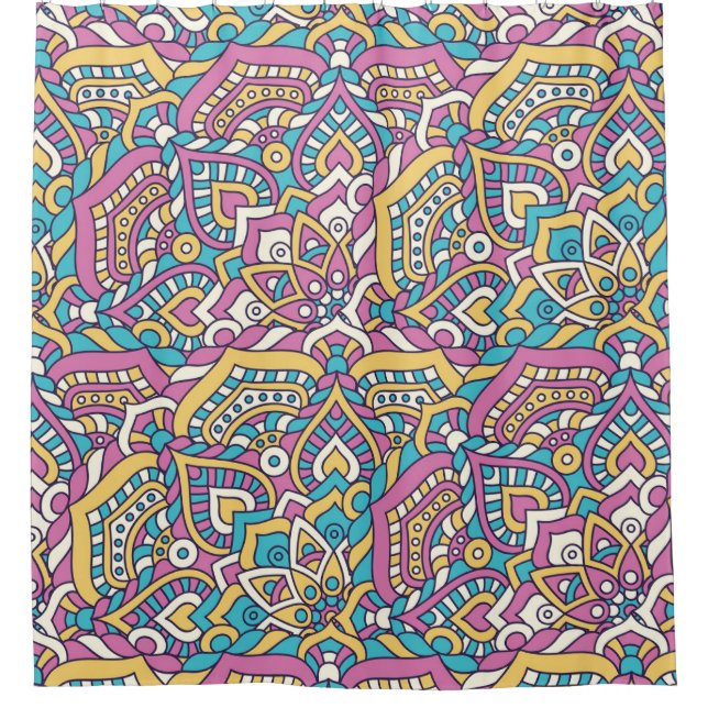 Mandala Pattern Shower Curtain (Front)