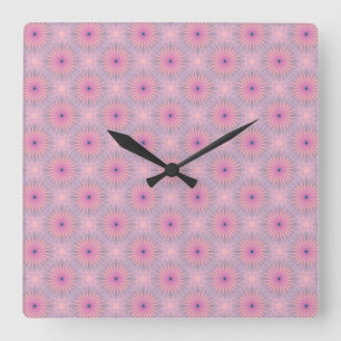 Mandala Pattern Square Wall Clock