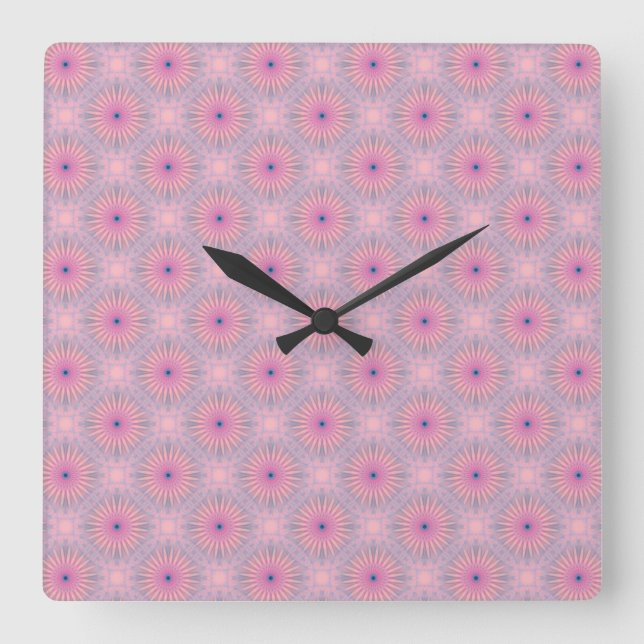 Mandala Pattern Square Wall Clock (Front)