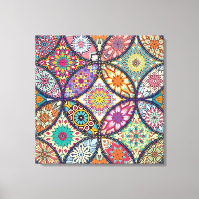 Mandala Pattern - Wrapped Canvas (Front)