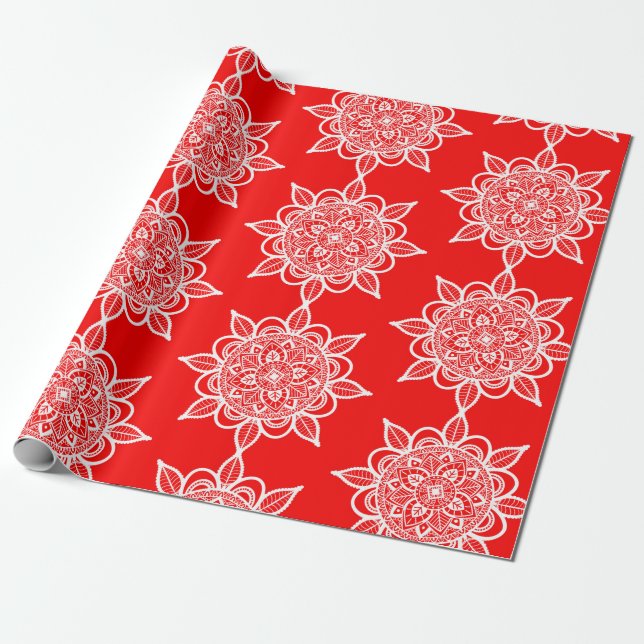 Mandala Pattern Wrapping Paper (Unrolled)