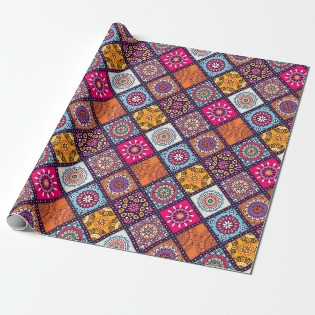Mandala Pattern Wrapping Paper (Unrolled)