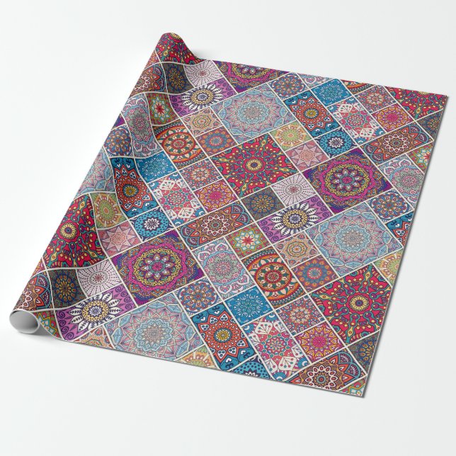 Mandala Pattern Wrapping Paper (Unrolled)