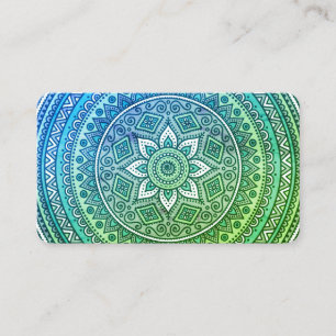 Mandala Pattern Yoga Meditation Business Card