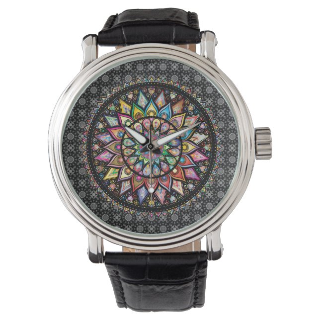 Mandala . Peace, Love,  Watch (Front)