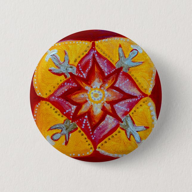 Mandala Peace Standard, 5.7 cm (2.25") Round Badge (Front)