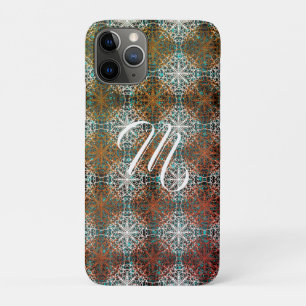Mandala Peacock Boho Inspirations Monogram iPhone 11 Pro Case