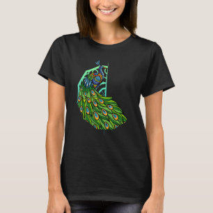 Mandala Peacock   Cute Birds Animal   Graphic T-Shirt