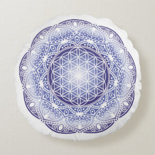 Mandala Pillow   sacred geometry   flower of life