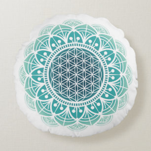 Mandala Pillow   sacred geometry   flower of life