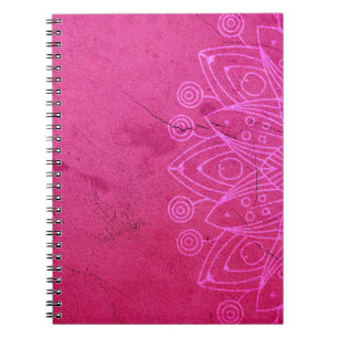 Mandala pink background decorative notebook