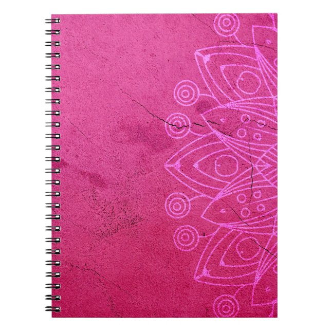 Mandala pink background decorative notebook (Front)