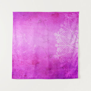 Mandala pink design meditation zen tapestry