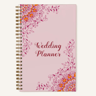 Mandala Pink Wedding Personalised Notebook
