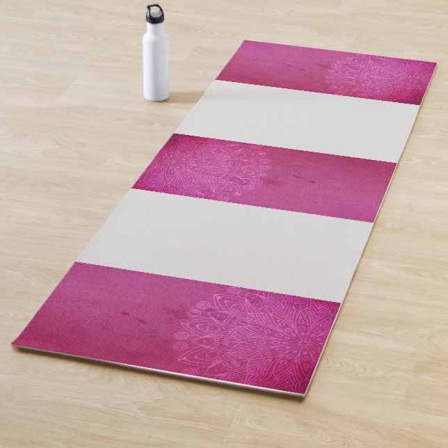 Mandala Pink Yoga Meditation Yoga Mat (In Situ)
