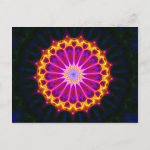 Mandala Postcard - Yellow and Pink