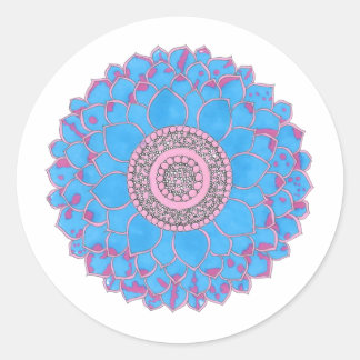 Mandala Print Classic Round Sticker