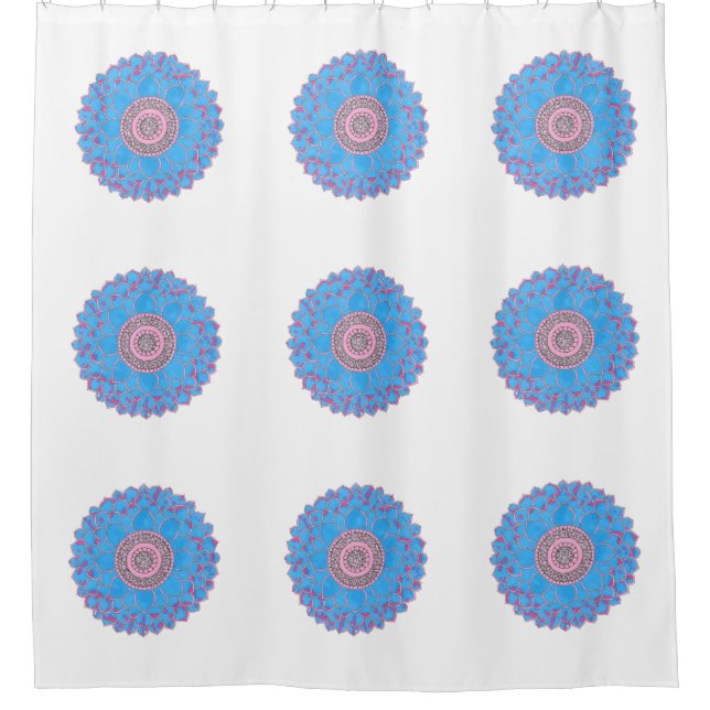 Mandala Print Shower Curtain (Front)