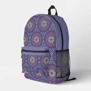 Mandala Purple Printed Backpack