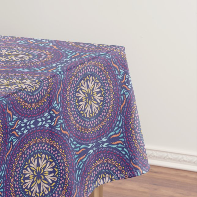 Mandala Purple Tablecloth (In Situ)