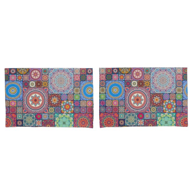 Mandala Quilt Pattern Pillowcase (Front-Set)