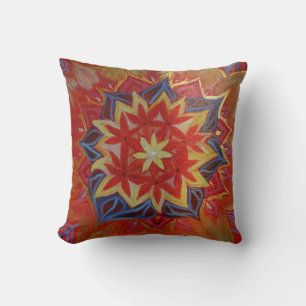 Mandala Red Floral  Cushion