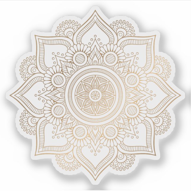 Mandala Retro hand drawn gold tattoo (Front)