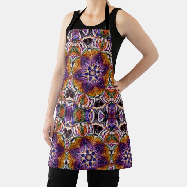 Mandala Rosette Retro Hippie Boho Chic Bohemian Apron (Insitu)