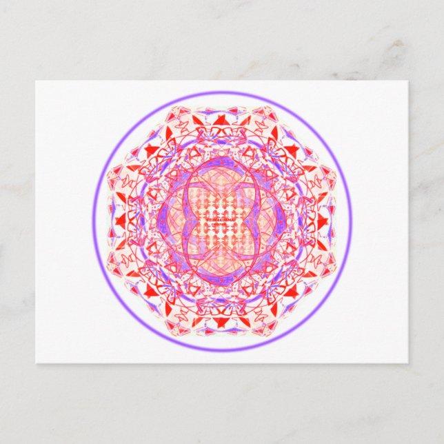 Mandala_rouge_violet Postcard (Front)