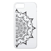 Mandala. Round black and white oriental pattern