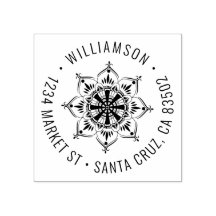 Mandala | Round Family Name Return Address