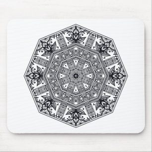Mandala Round Ornament Mouse Mat