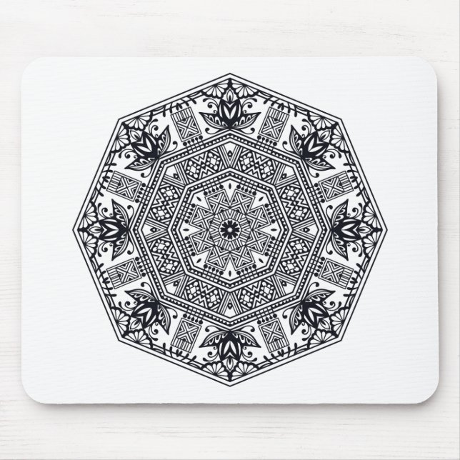 Mandala Round Ornament Mouse Mat (Front)