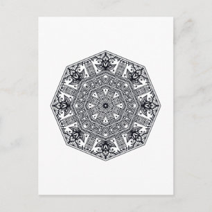 Mandala Round Ornament Postcard