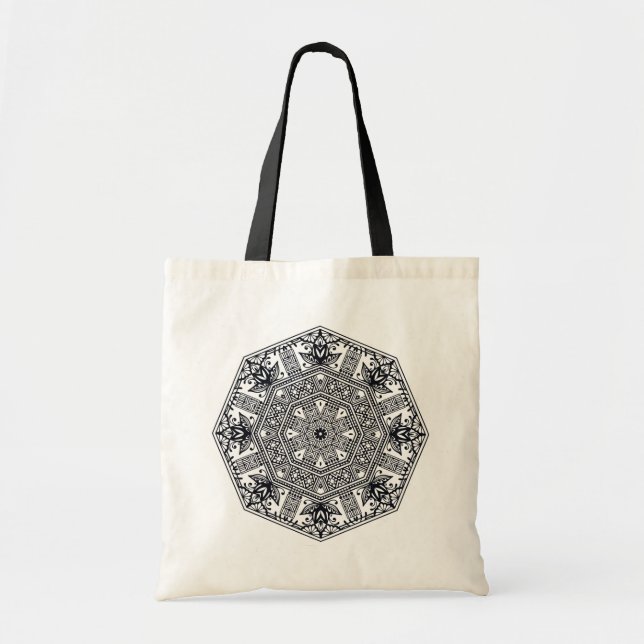 Mandala Round Ornament Tote Bag (Front)