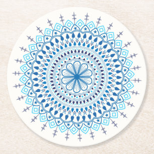 Mandala Round Paper Coaster