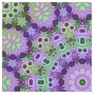 Mandala round pattern kaleidoscope retro hippie hs fabric