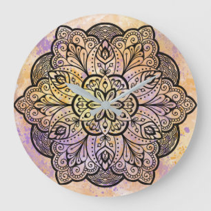 Mandala Round Wall Clock