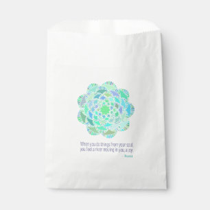 Mandala Rumi Joy Quote Favour Bags