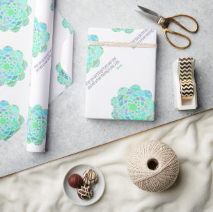 Mandala Rumi Joy Quote Wrapping Paper