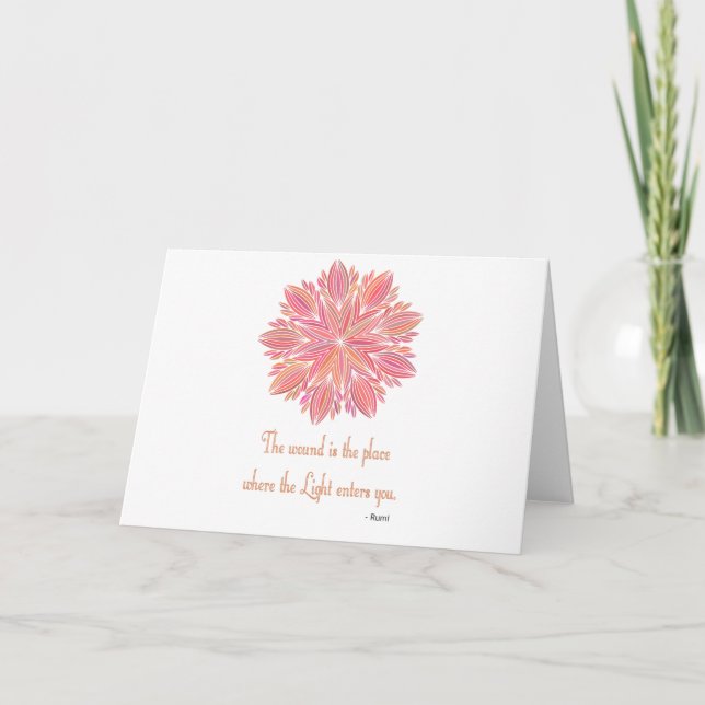 Mandala Rumi Wound Quote Card (Front)