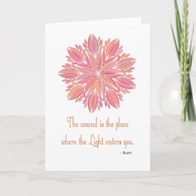Mandala Rumi Wound quote Card (Front)