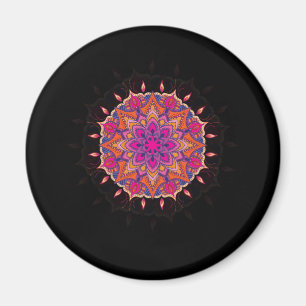 Mandala Sacred Geometry Prana Art Yoga Mantra Om Magnet