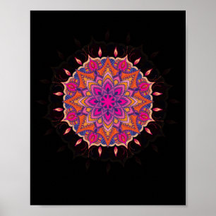 Mandala Sacred Geometry Prana Art Yoga Mantra Om Poster