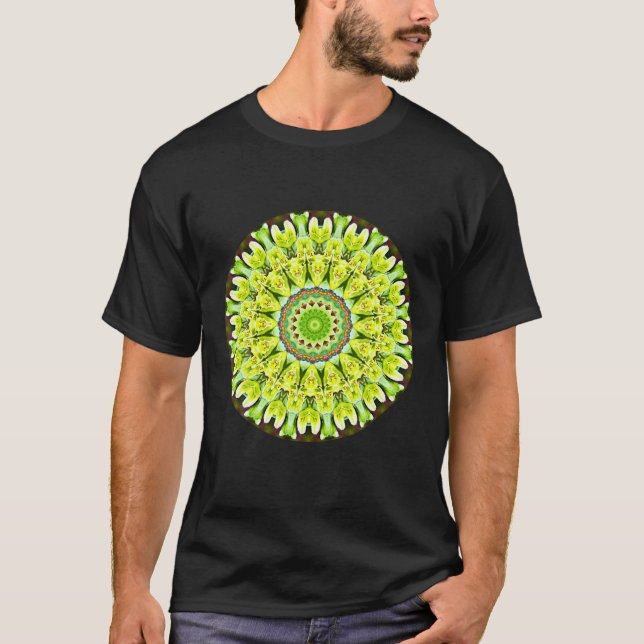 Mandala Sacred Geometry Prana Yoga Mantra Om T-Shirt (Front)