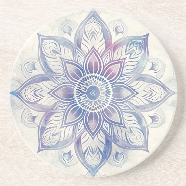 Mandala Sandstone Coaster (Front)