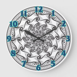 Mandala Scroll Clock