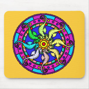 mandala seahorse Mousepad