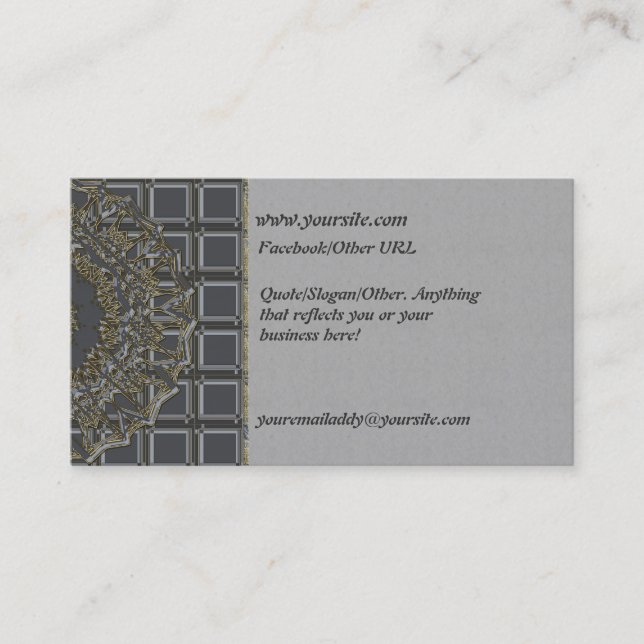 Mandala Silver Introduction Card (Front)