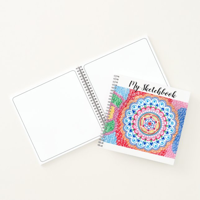 Mandala sketchbook | personalised title notebook (Inside)